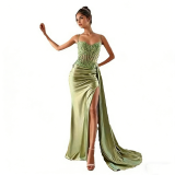 Women's Structured Boned Slim Waist Luxury Evening Gown
