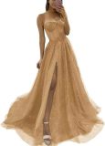 Women's Sexy Long Elegant Black Slim Fit Prom Dress