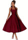 Women's Luxury Chic Slim Fit Bow High Waist Prom Evening Gown