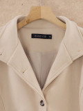 Autumn & Winter Women's Casual Solid Color Long Sleeve Blazer Jacket