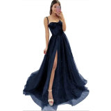 Women's Sexy Long Elegant Black Slim Fit Prom Dress