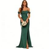Women's Off Shoulder Mermaid Tight Fitting Bridesmaid Dress Formal Party Evening Gown