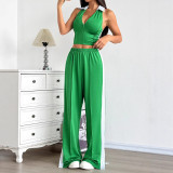 Women Summer Casual Tank Top and Pants Two-Piece Set