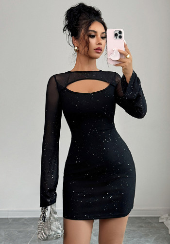 Women Shawl Long Sleeve Dress