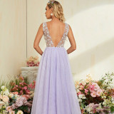 Women sexy V-neck evening dress