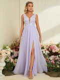 Women sexy V-neck evening dress