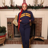Women Spring/Autumn Casual Top and Pant Two-Piece Set