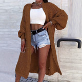 Women's Loose Knit Long Cardigan Sweater