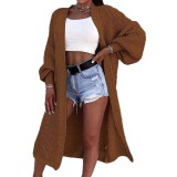 Women's Loose Knit Long Cardigan Sweater