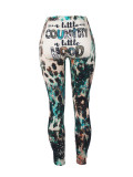Women's Sexy Tight-Fitting Printed Pattern Yoga Pants
