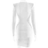 Women's Fall/Winter V-Neck Sexy Chic Bodycon Mini Dress