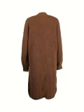 Women's Loose Knit Long Cardigan Sweater