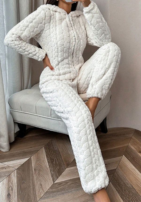 Women's Fall/Winter Coral Fleece Jumpsuit Pajamas