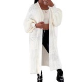 Women's Loose Knit Long Cardigan Sweater