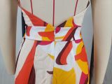 Women's Printed Casual Sleeveless Low Back Sexy Lace-Up Deep V Wide-Leg Jumpsuit