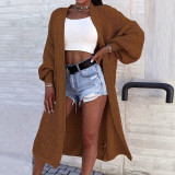 Women's Loose Knit Long Cardigan Sweater