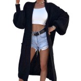 Women's Loose Knit Long Cardigan Sweater