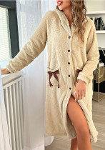 Women's Fall/Winter Coral Fleece Robe Bathrobe Homewear