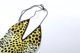 Women's Fall/Winter Slim Low Back Halter Neck Lace-Up Printed Maxi Chic Dress