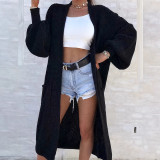Women's Loose Knit Long Cardigan Sweater