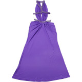 Women's Fall Chic Elegant Sexy Cut-Out Low Back High-Waist Dress