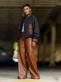 Retro Multicolor Plaid Patchwork Denim Jacket