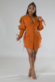 Women Tie-Waist Maxi Blazer Jacket