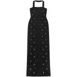 Women Elegant Beaded Strapless Bodycon Dress