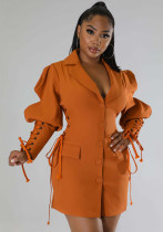 Women Tie-Waist Maxi Blazer Jacket