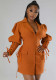 Women Tie-Waist Maxi Blazer Jacket