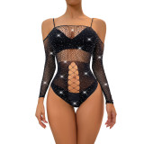 Women Hollow-Out Off-Shoulder Beaded Bikini Sexy Lingerie