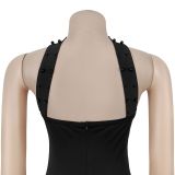 Women Elegant Beaded Strapless Bodycon Dress