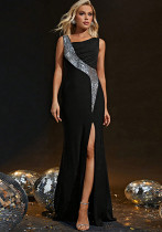Women's Black Chic Slim Fit Formal Party Dress