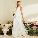 Women's Deep V-Neck Wedding Bridesmaid Dress