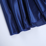 Women's Chic Slim Waith Slit Dress Evening Gown