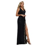 Women's Black Sequin Chic Party Dress