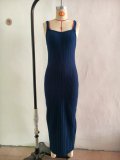 Women's Fall/Winter Long Sleeve Coat Strap Bodycon Dress Two-Piece Set