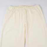 Women's Casual Solid Color Loungewear Pajama Set