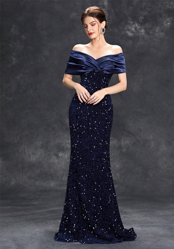 Women's Summer Off-Shoulder Chic Slim Mermaid Party Dress