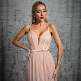 Women's Chic Formal Party Slim Mesh Strap Evening Gown