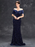 Women's Summer Off-Shoulder Chic Slim Mermaid Party Dress