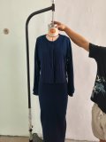 Women's Fall/Winter Long Sleeve Coat Strap Bodycon Dress Two-Piece Set