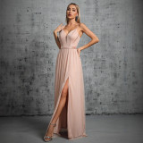 Women's Chic Formal Party Slim Mesh Strap Evening Gown