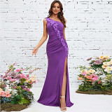 Women's One-Shoulder Wedding Party Dress