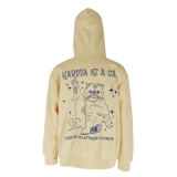 Unisex Fall Casual Loose Cat Print Hooded Hoodie