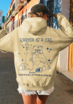 Unisex Fall Casual Loose Cat Print Hooded Hoodie Unisex Fall Casual Loose Cat Print Hooded Hoodie