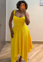 Women Autumn Solid Halter Top and Skirt Two-Piece Set Women Autumn Solid Halter Top and Skirt Two-Piece Set