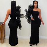 Women Slash Shoulder Maxi Dress
