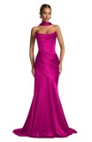 Women Prom Fishtail Evening Dress with Scarf（Processing time need 3-6 days）