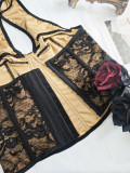 Women French Basics Jacquard Sexy Mermaid Bra Vest